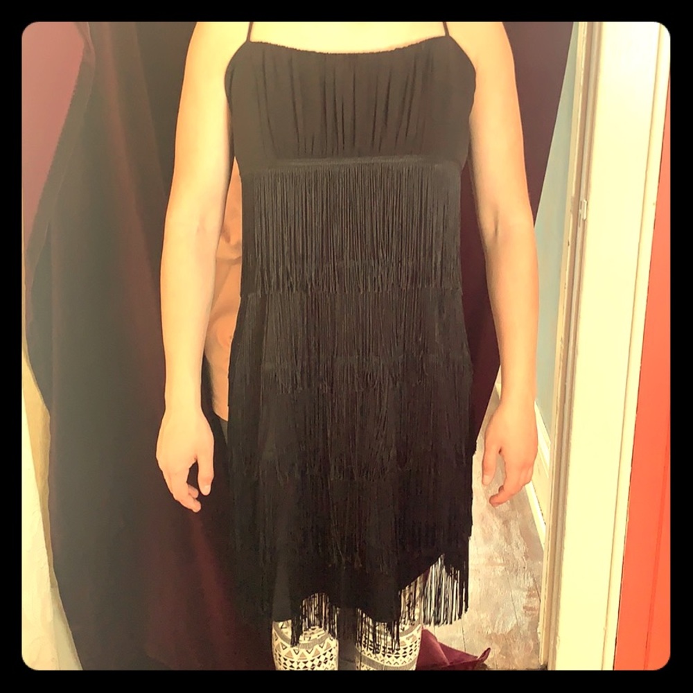 Black dress with straps